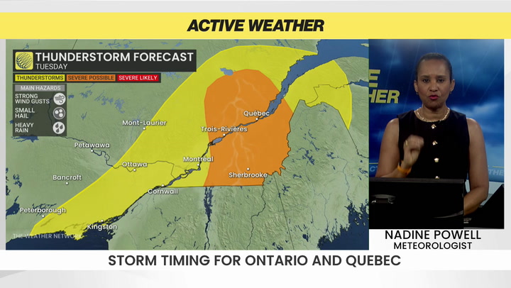 Storm timing: when severe weather will hit Ontario and Quebec