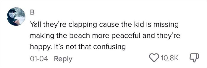 Social media comment explaining an effective way to deal with lost children by clapping to bring peace.