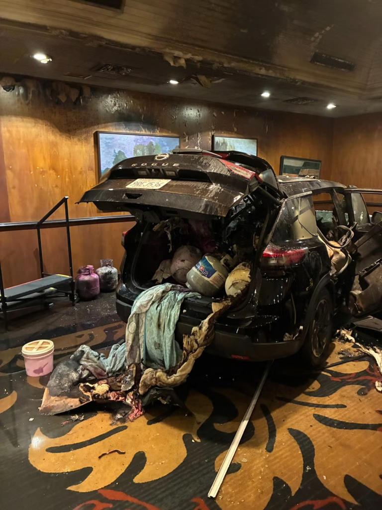 Shocking video shows bartender with 'violent obsession' ram car bomb ...
