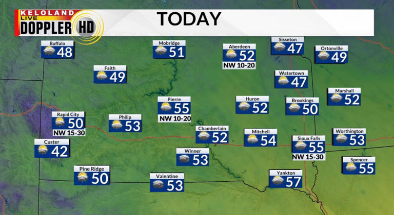 Below normal temperatures continue this week in KELOLAND