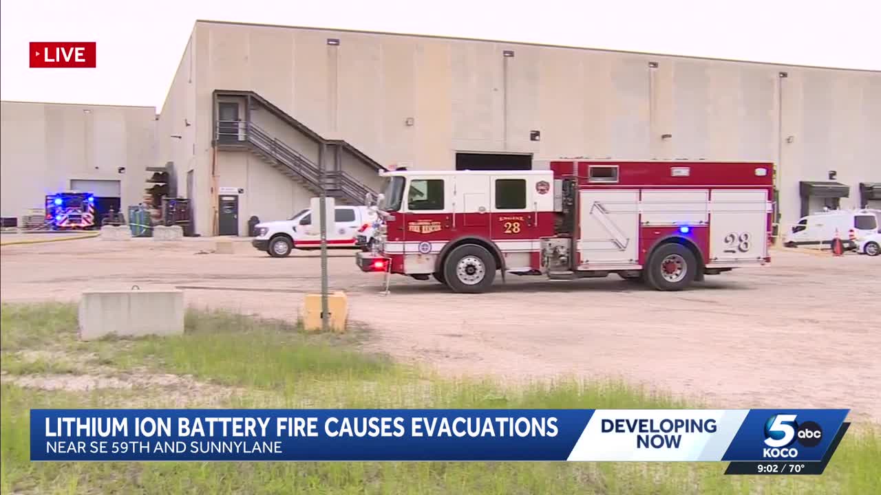 Fire caused by lithium-ion batteries prompts brief evacuation of plant ...