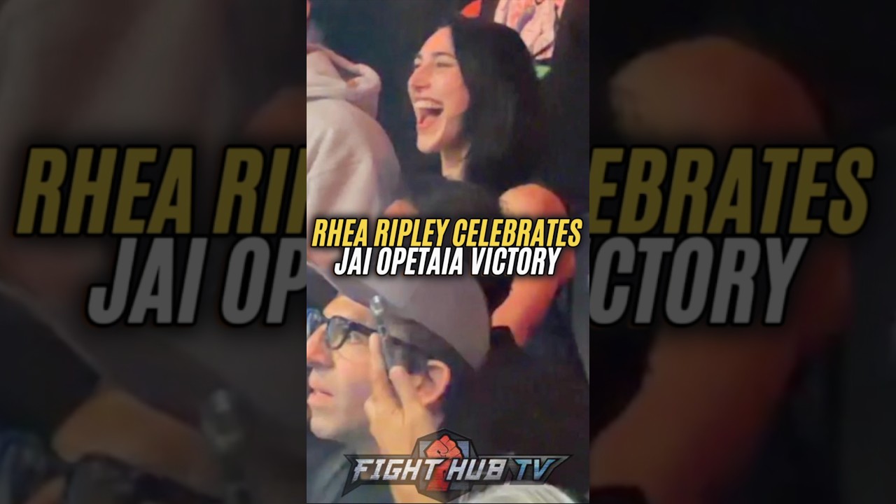 Rhea Ripley celebrates Jai Opetaia victory as fans react
