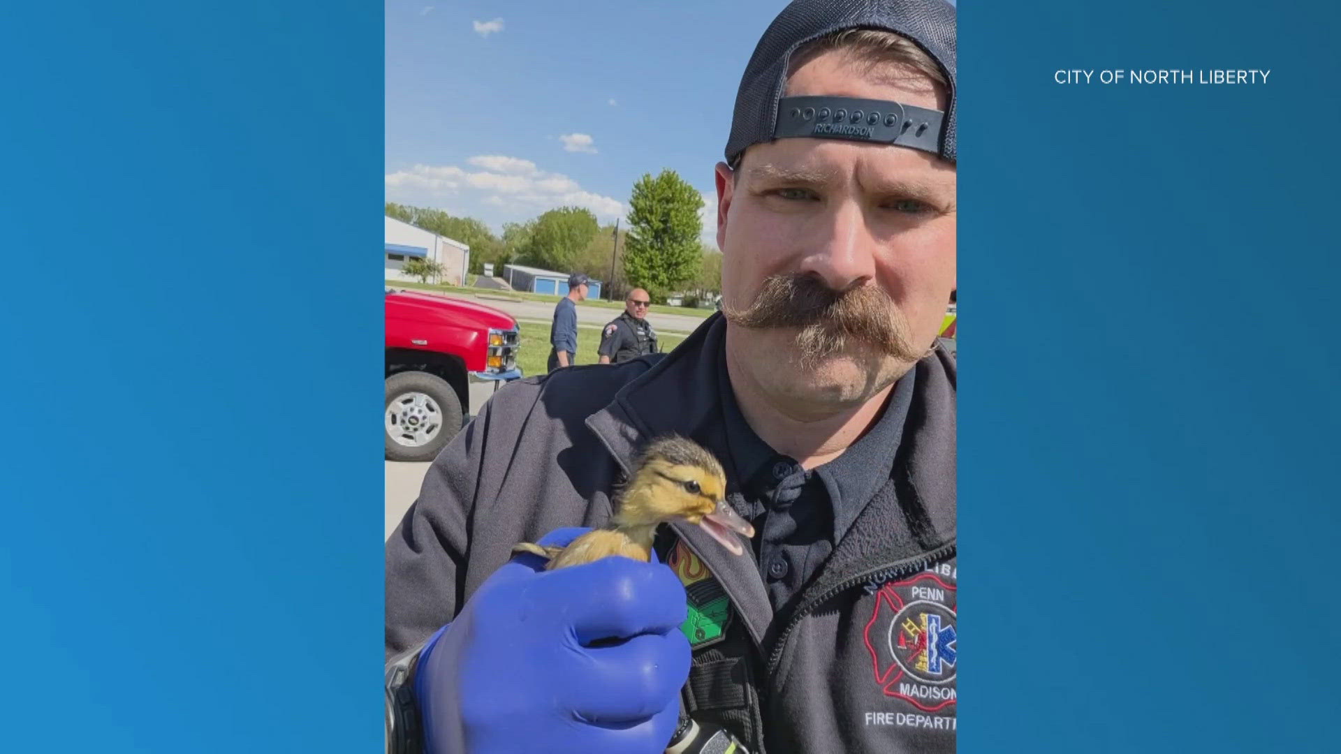 North Liberty first responders save ducklings from storm drain