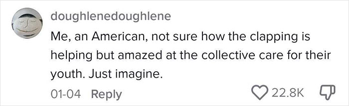 Screenshot of a social media comment reflecting on an effective way to deal with lost children and collective care.