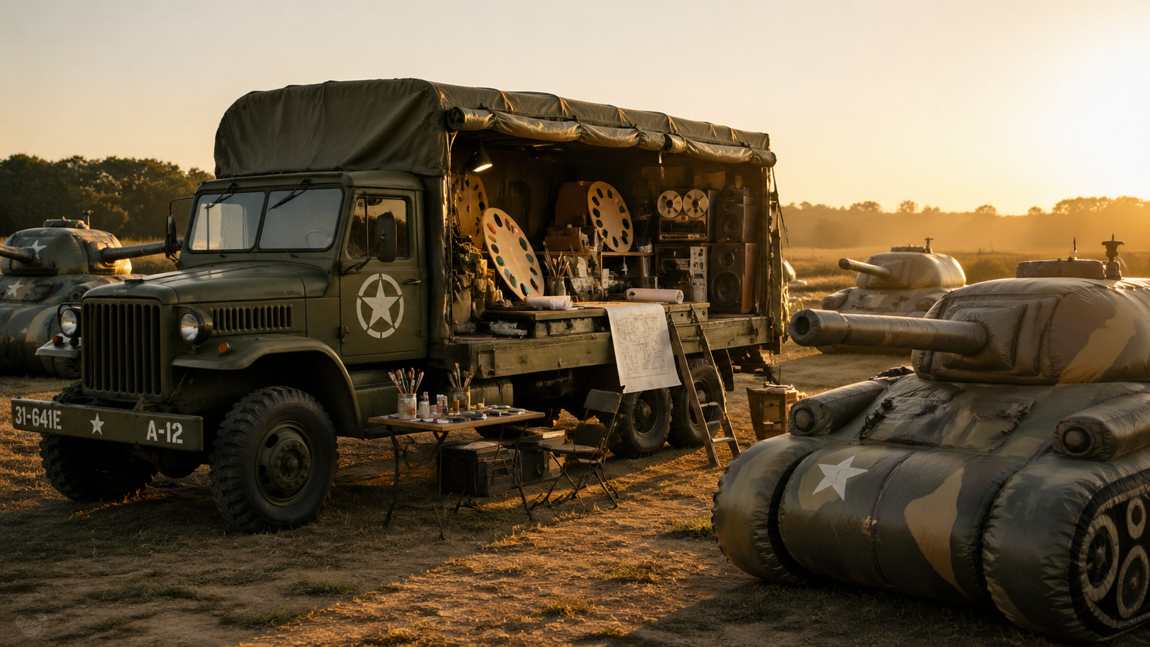 Inflatable tanks, loudspeakers and a brilliant bluff