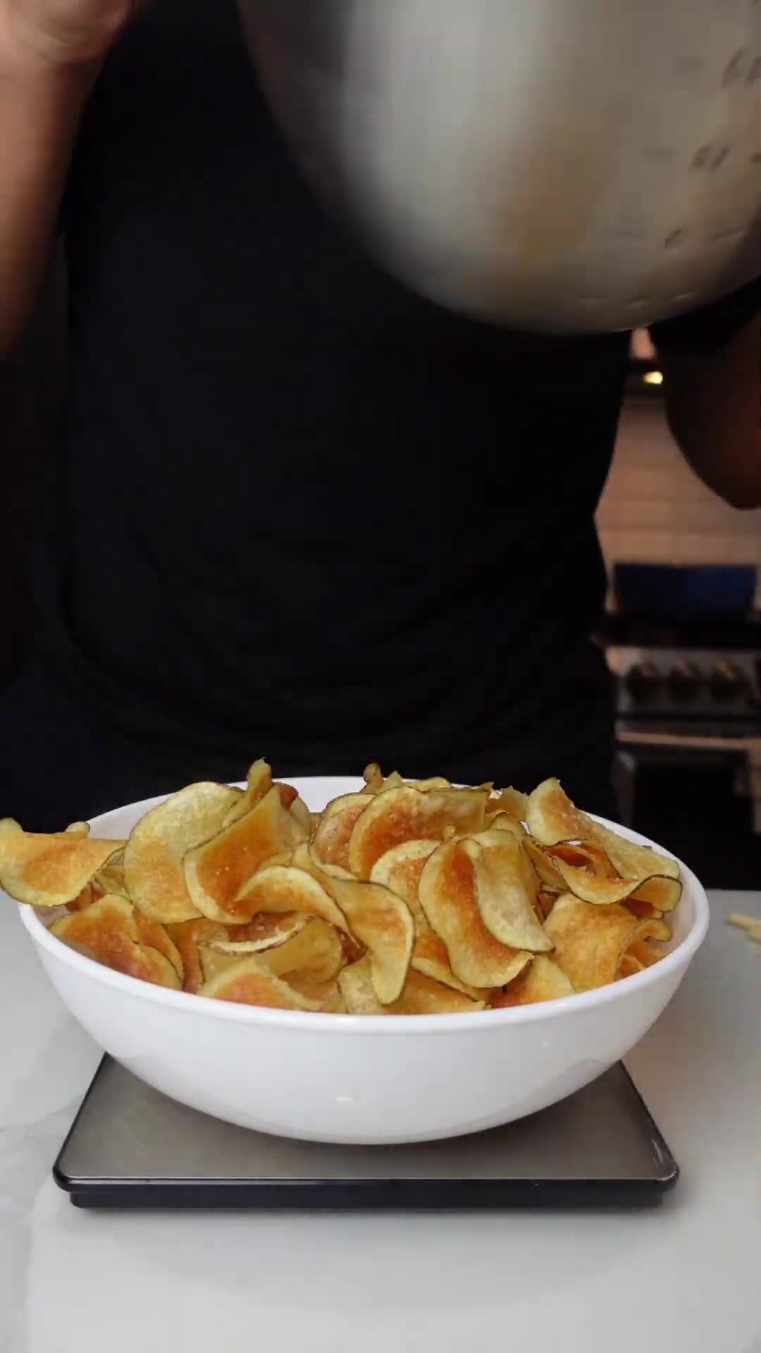 Homemade potato chips versus a bag of Lay's in a head to head test
