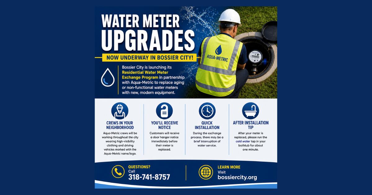 Bossier City to upgrade water meters after getting top water grade