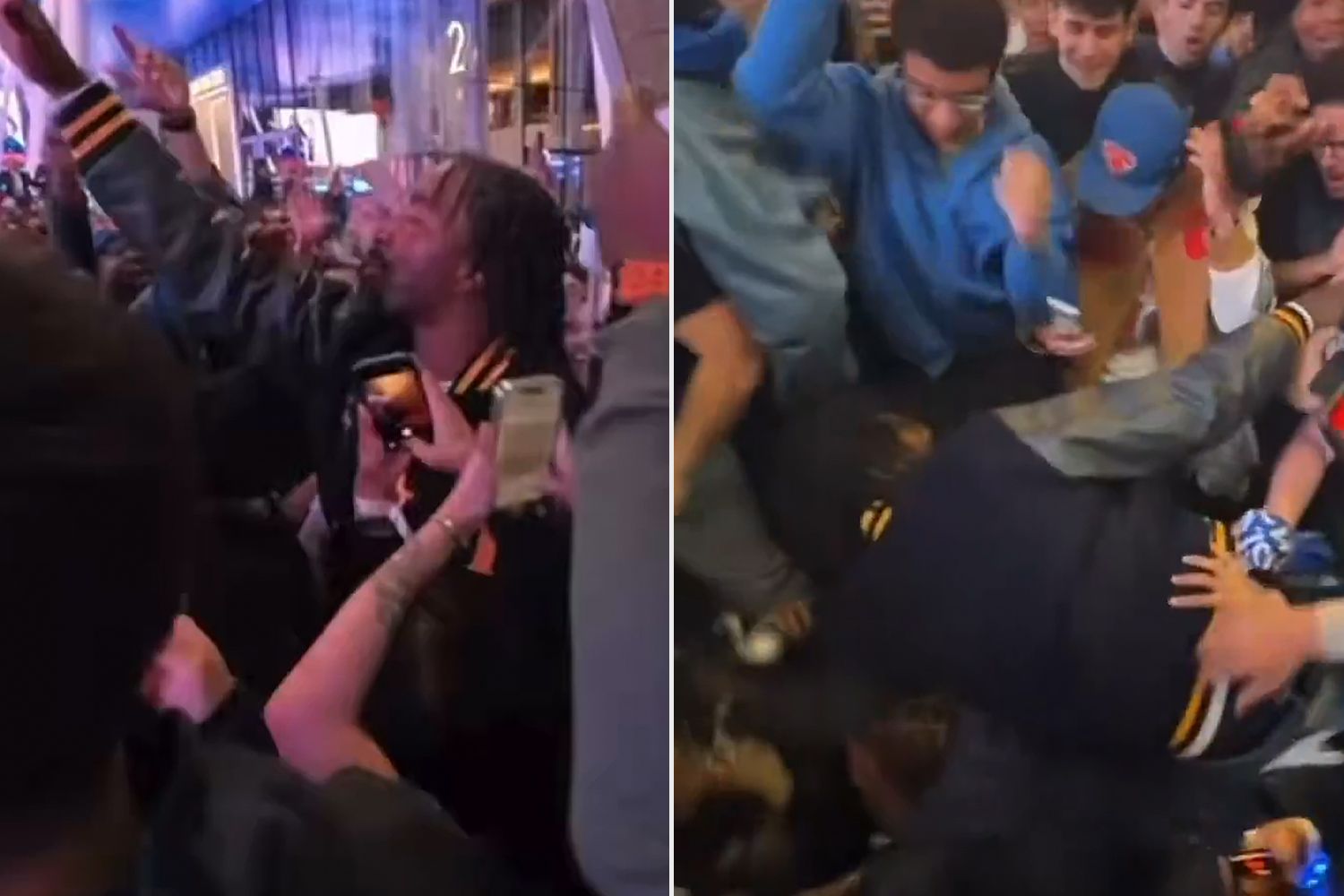 Former NBA star JR Smith gets knocked to the ground by raging Knicks ...