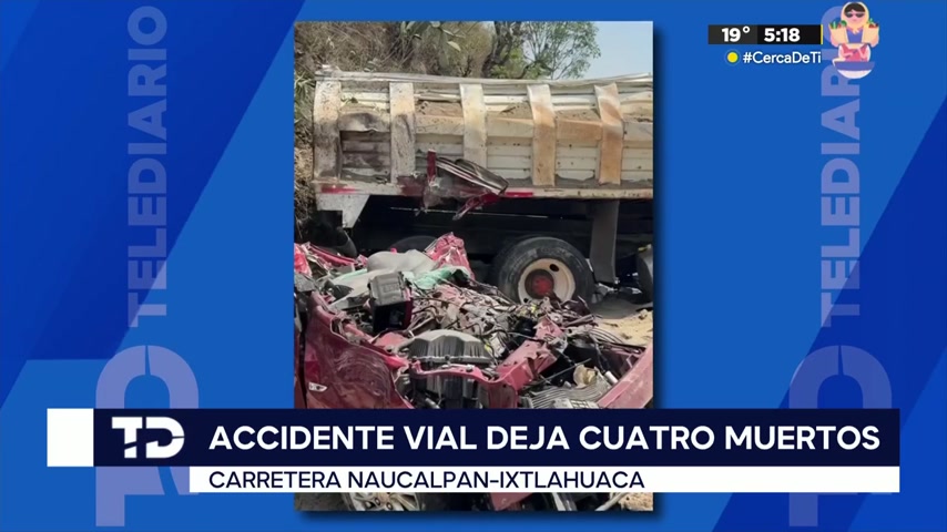Camión sin frenos vuelca y mata a cuatro personas en Naucalpan, Edomex