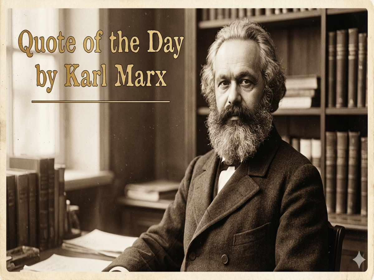 Quote of the day by Karl Marx: 'The only antidote to mental suffering ...