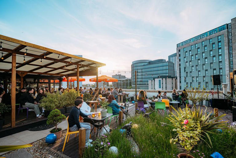 On top of an old antiques shop in Cardiff is a hidden roof garden with ...