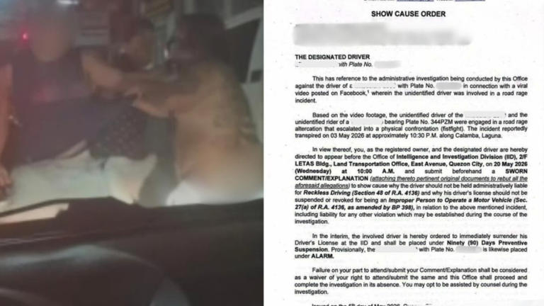 LTO summons motorists who threw punches in viral road rage incident in ...