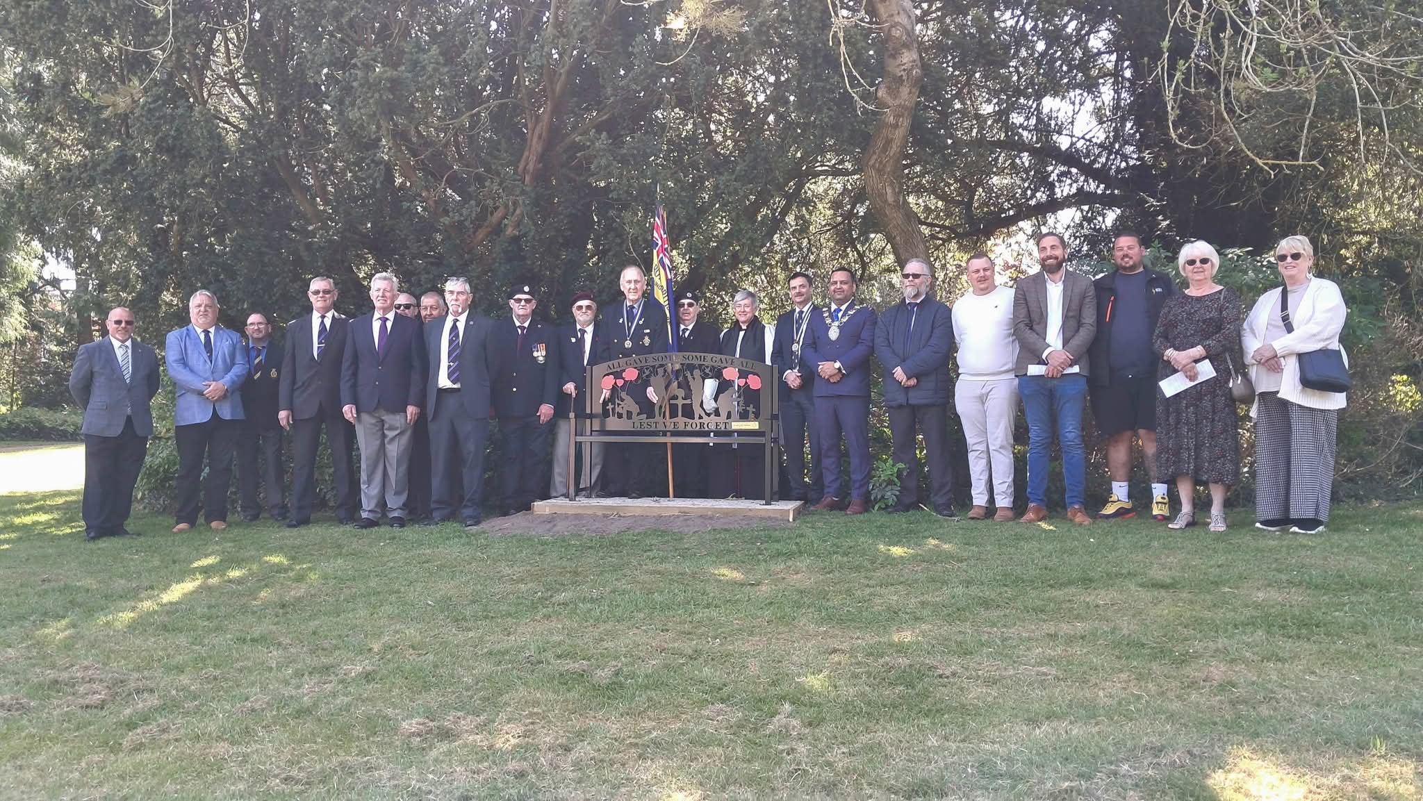 Royal British Legion benches unveiled at Swanspool Gardens in ...