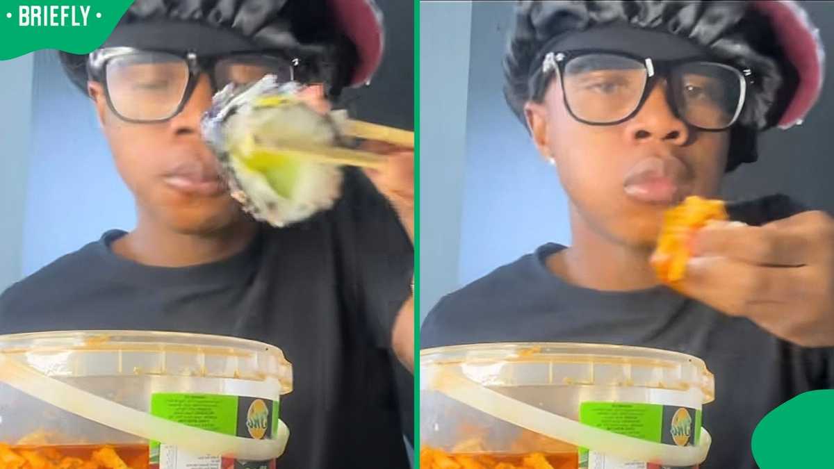 Young South African man goes viral eating sushi with atchaar, and ...