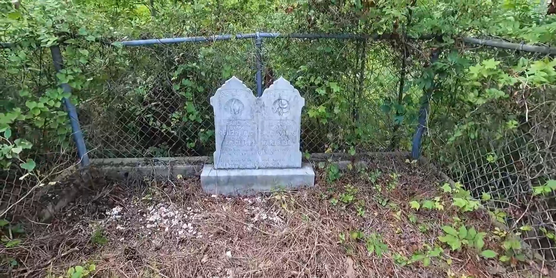 We slid on the brakes after spotting these two roadside graves