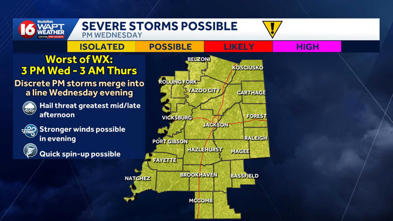 Storms could bring hail, flash flooding Wednesday