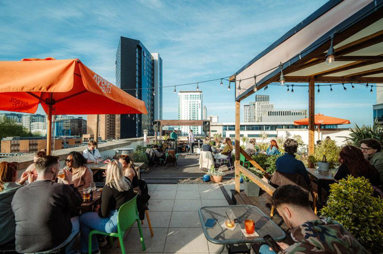 On top of an old antiques shop in Cardiff is a hidden roof garden with ...