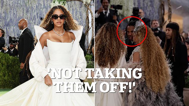 Blue Ivy ignores Jay Z's request to remove her shades at Met Gala