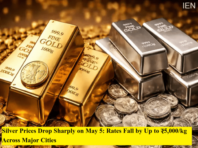 Silver prices drop sharply on May 5: Rates fall by up to ₹5,000/kg ...