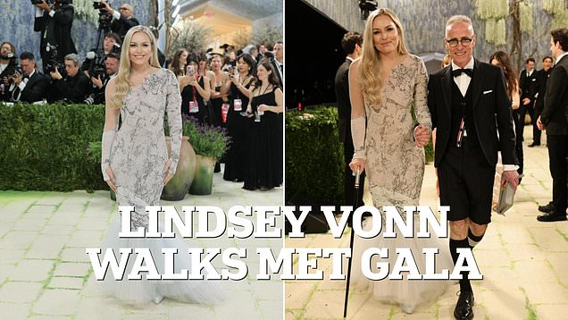 Lindsey Vonn shows off her recovery at the Met Gala