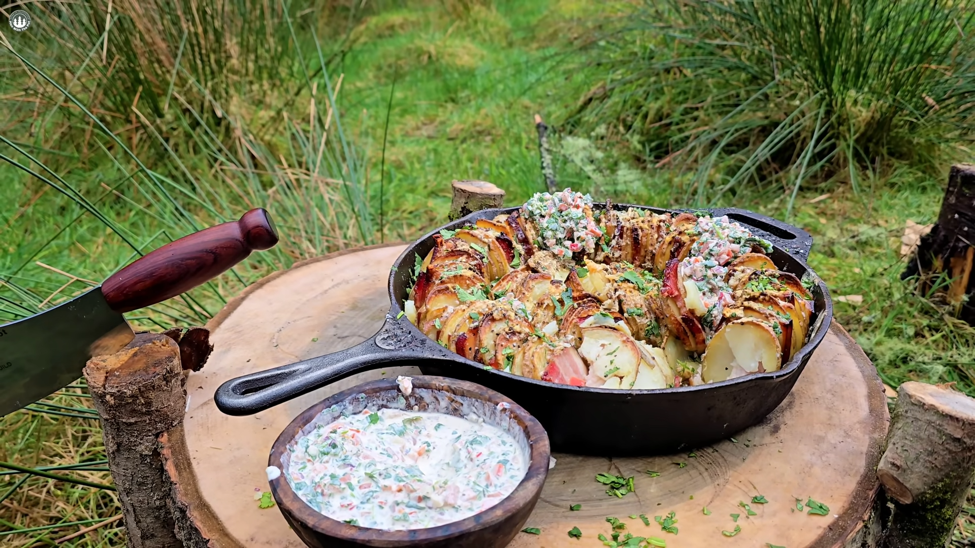 Watch how ratatouille meets smoked pork belly in the forest