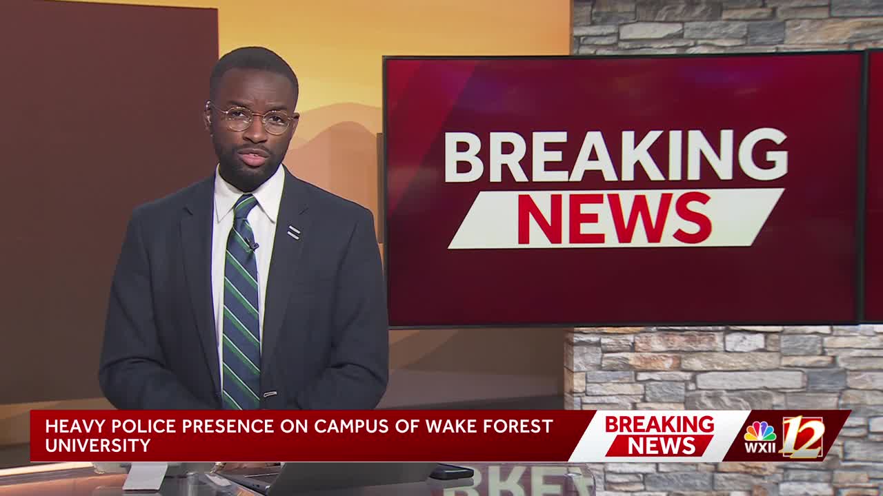 Heavy police presence on campus of Wake Forest University