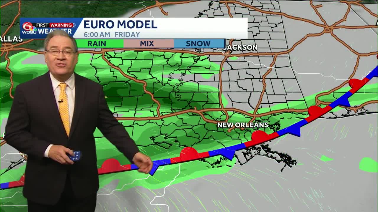 A cold front helps to trigger rain by Thursday