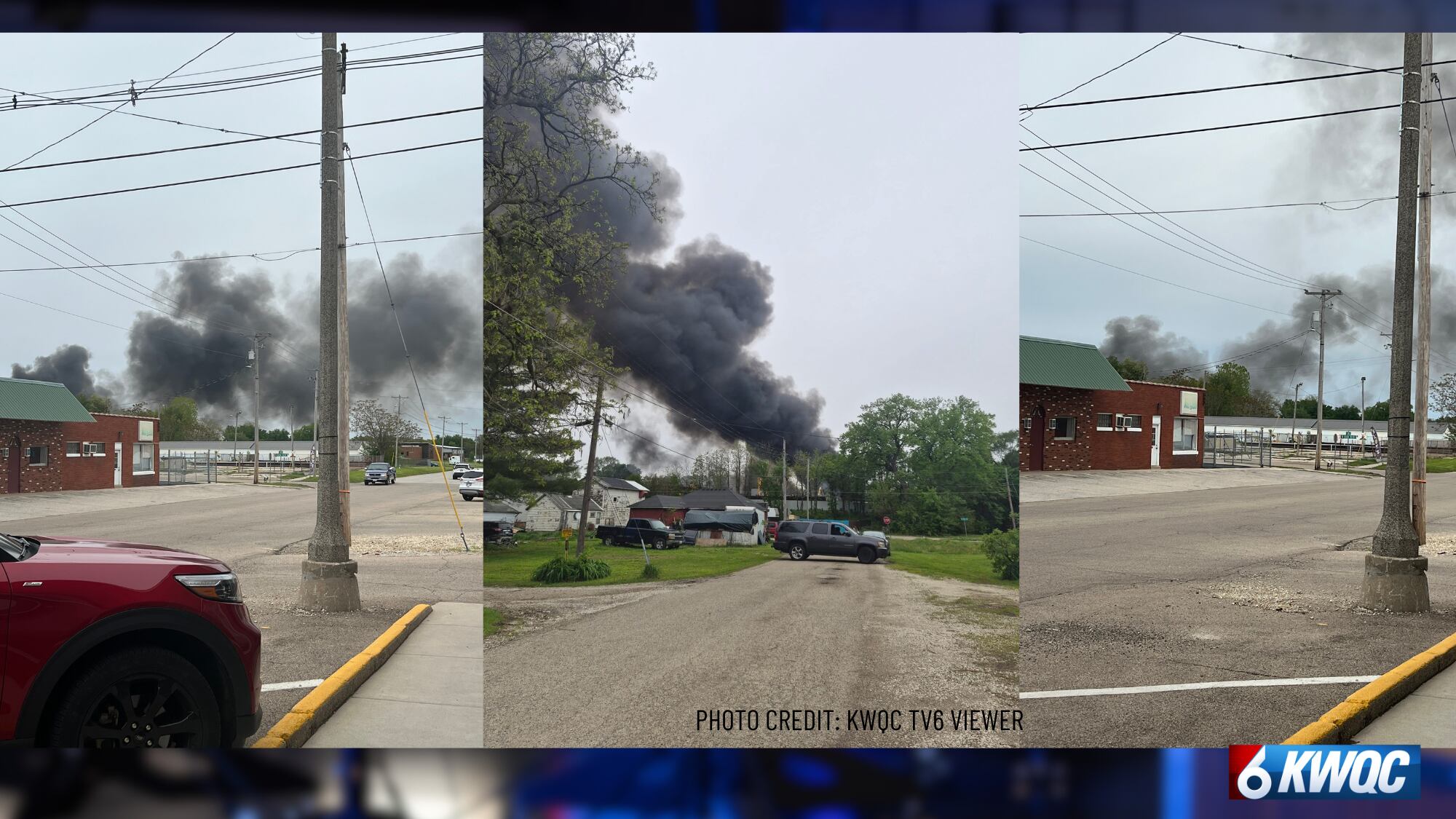 Plume of smoke seen across Kewanee, Henry County