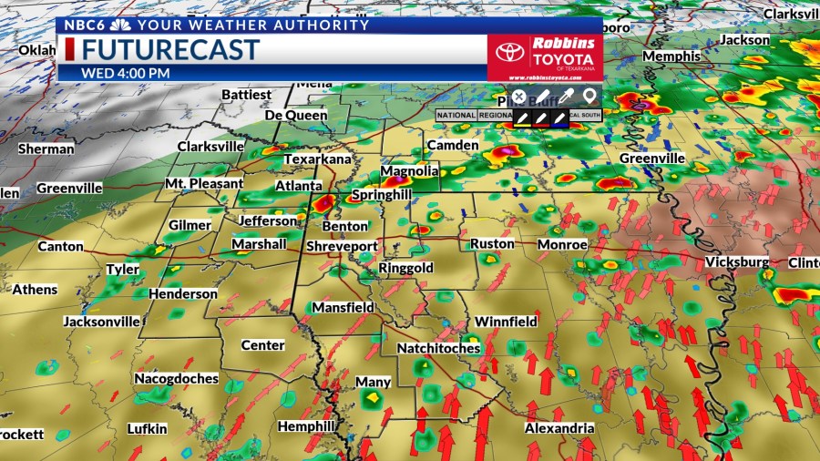 Storms bring a severe threat Tuesday evening & Wednesday