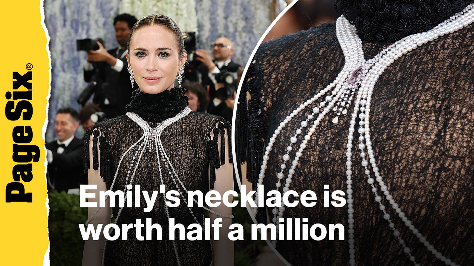 Emily Blunt's pearl-and-diamond Met Gala 2026 necklace is worth half a ...