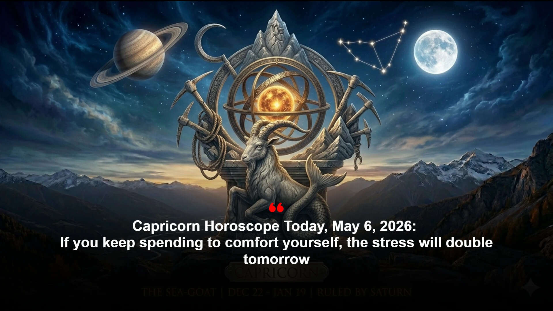 Capricorn horoscope today, May 6, 2026: If you keep spending to comfort ...