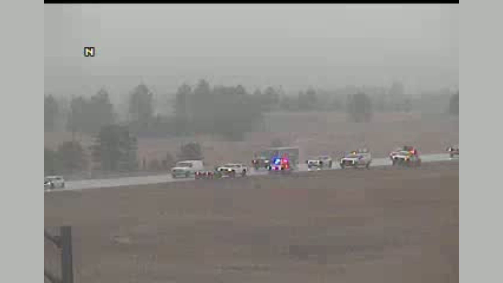 Crash causes delays on I-25 southbound north of Colorado Springs