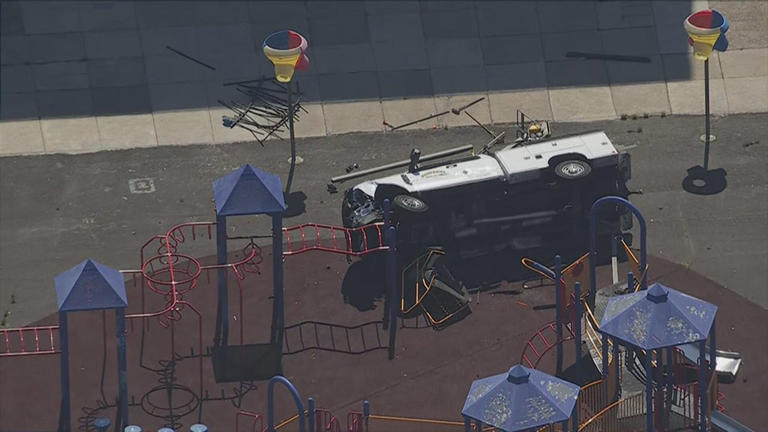 Stolen truck runs red light, crashes into playground outside Southwest ...