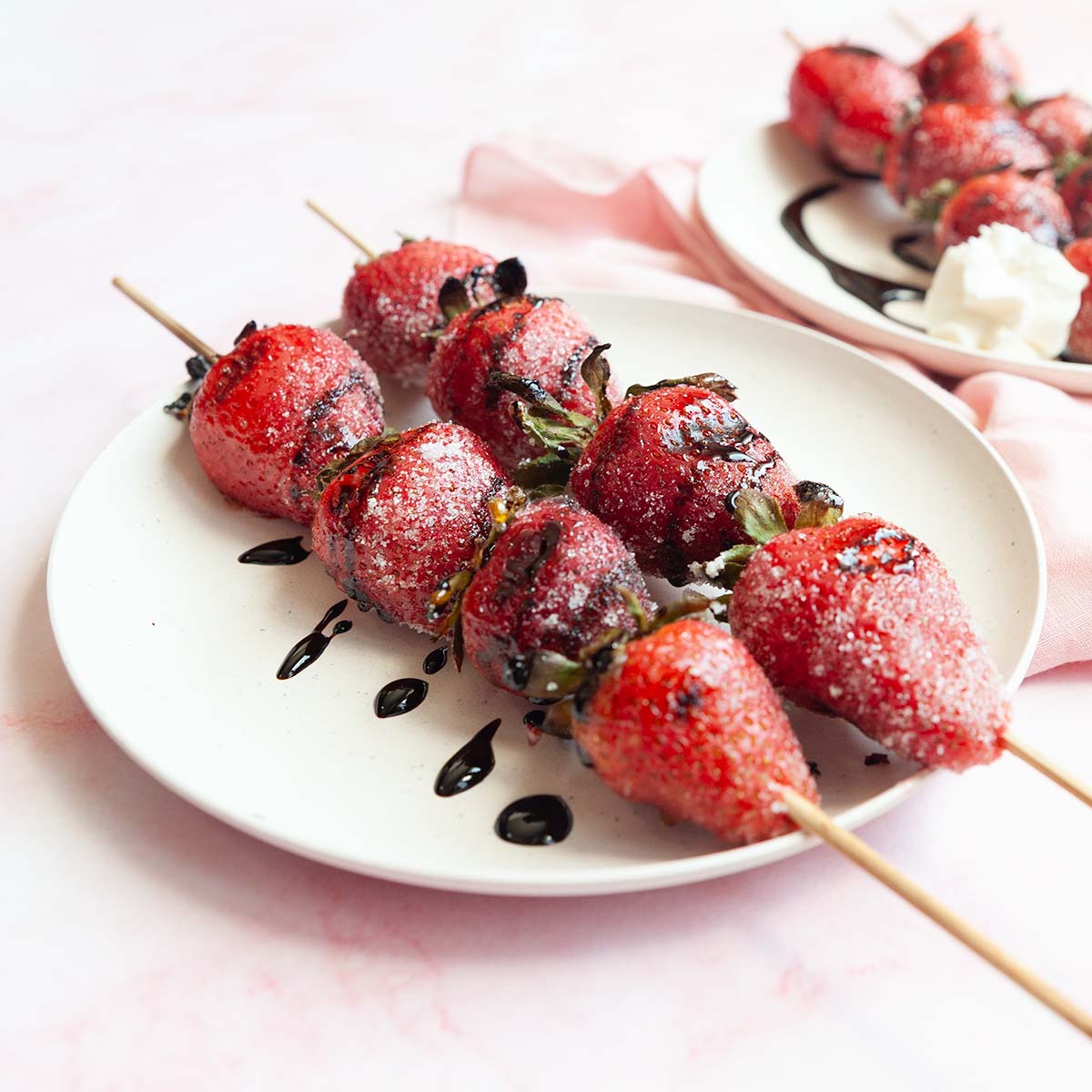 Grilled strawberries