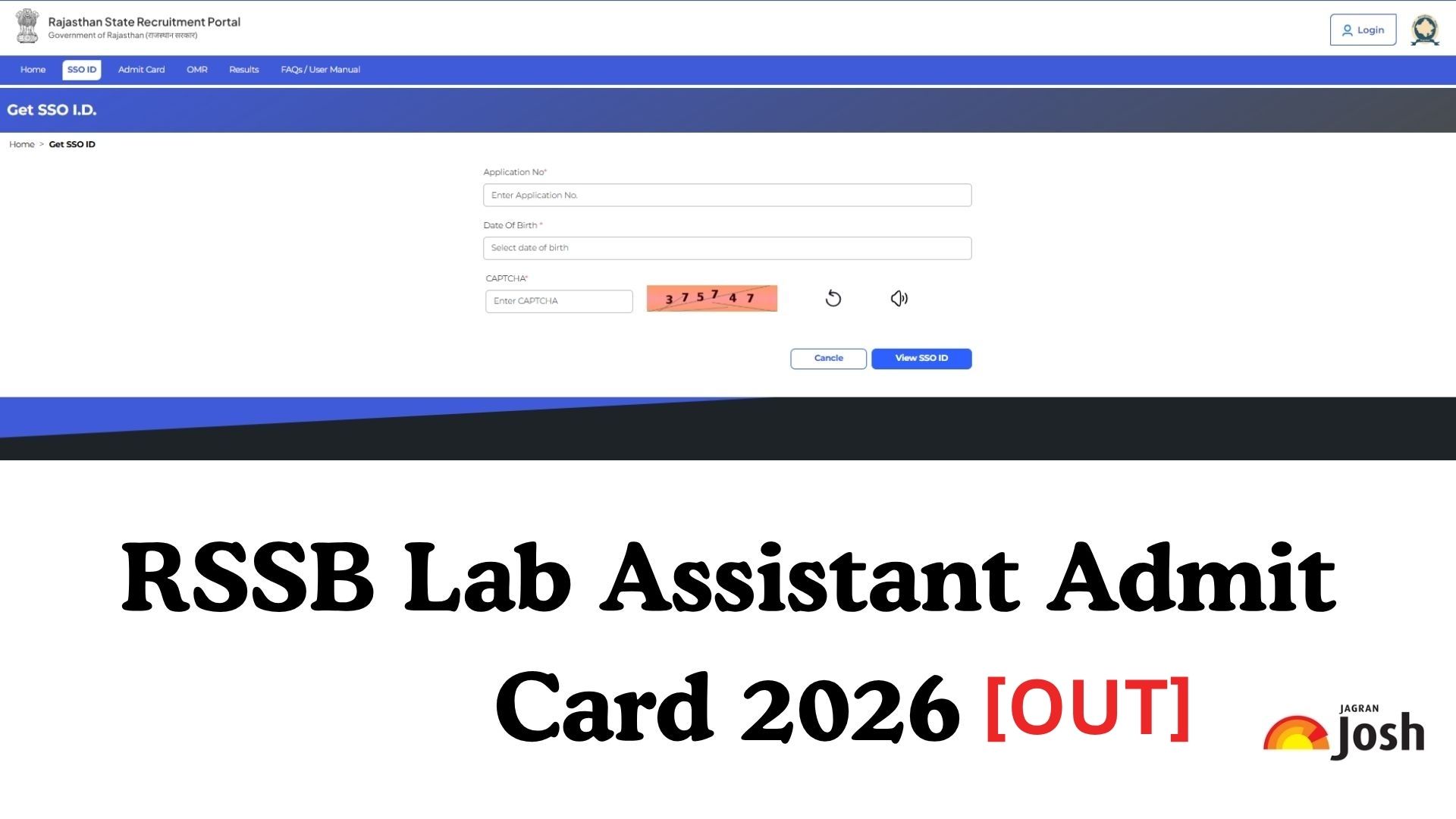 RSSB lab assistant admit card 2026 [OUT]: राजस्थान लैब असिस्टेंट एडमिट ...