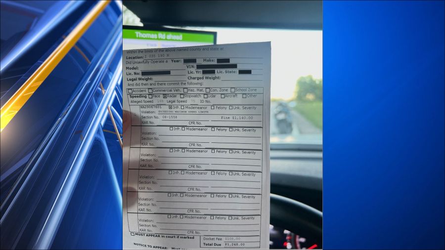 Kansas trooper clocks motorcycle at 168 mph, issues $1,140 fine