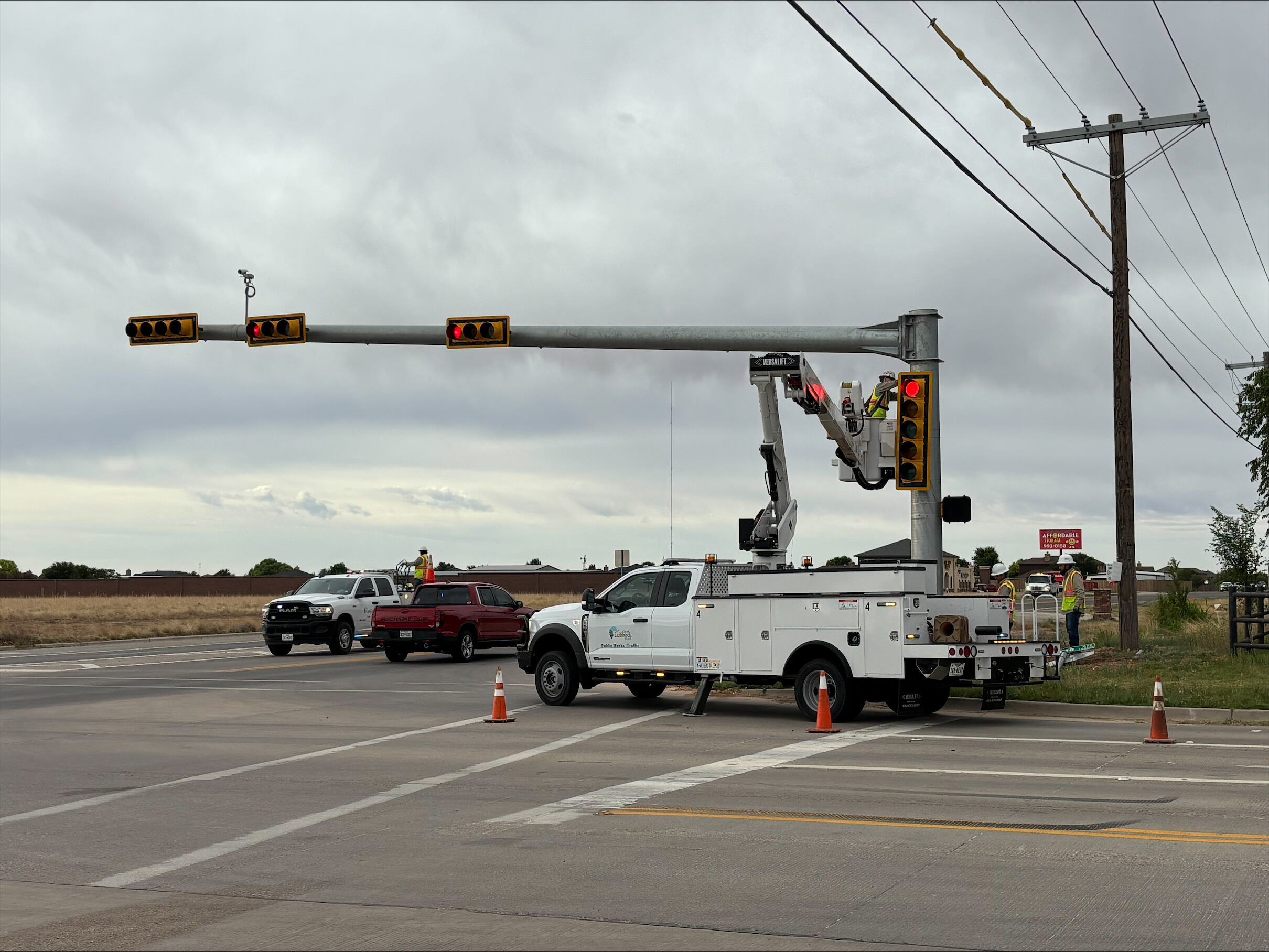 Traffic light activated at 146th St. and Indiana Ave.