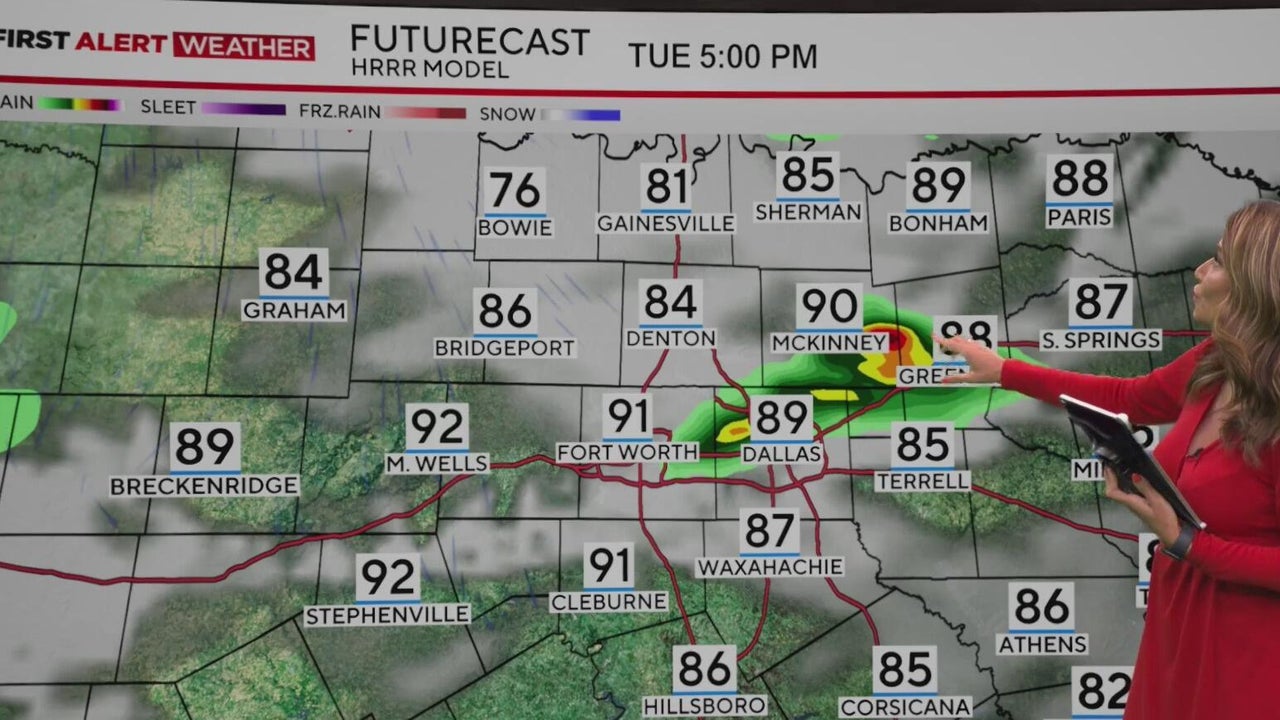 Chance of storms in North Texas Tuesday night