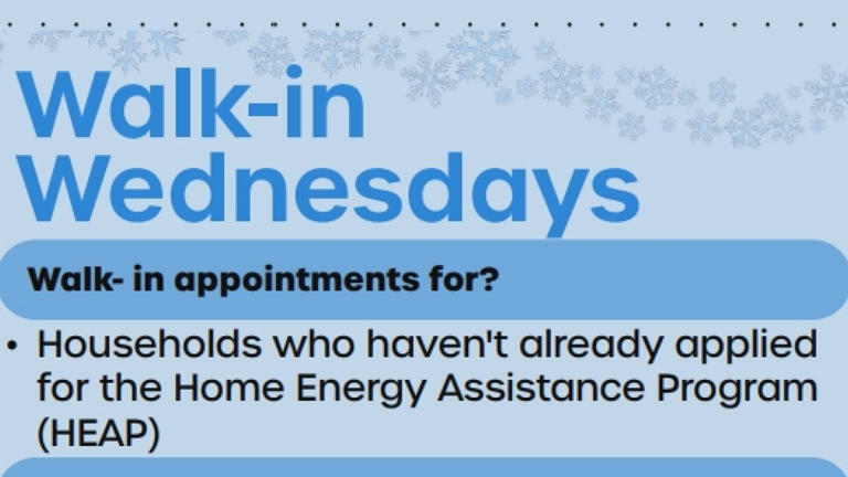 Walk-in appointments begin for HEAP applications