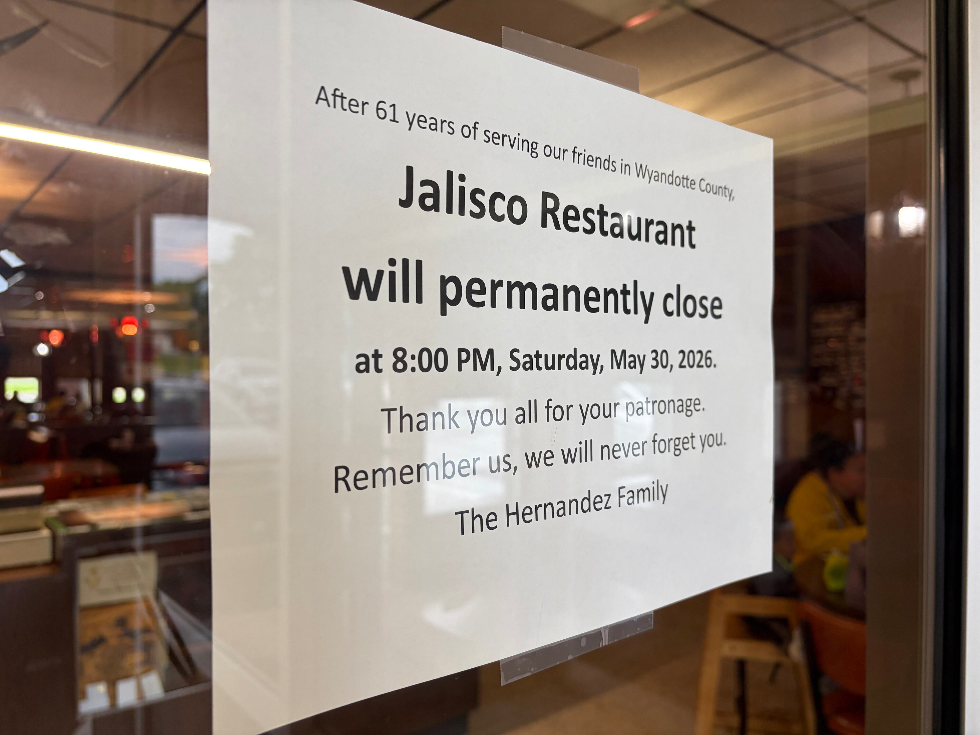 Beloved Jalisco restaurant closing after 60 years in KCK