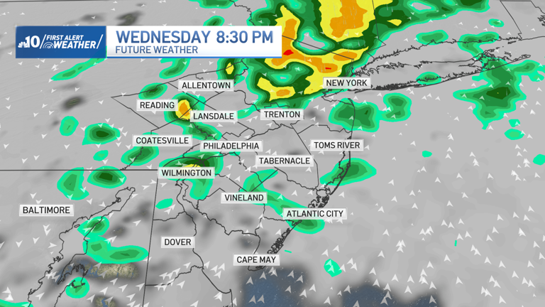Mild tonight before rain moves in Wednesday