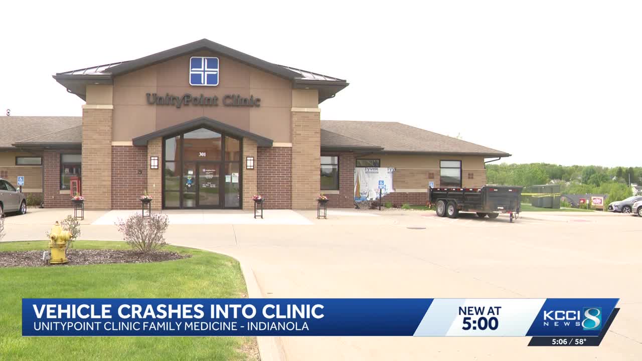 Vehicle crashes into UnityPoint clinic in Indianola