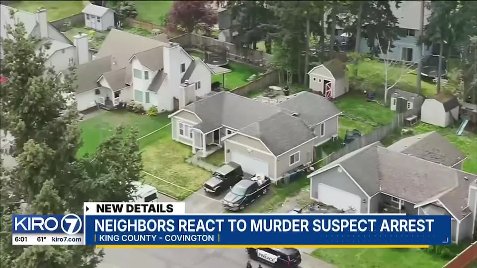 Video: Neighbors react to murder suspect arrest