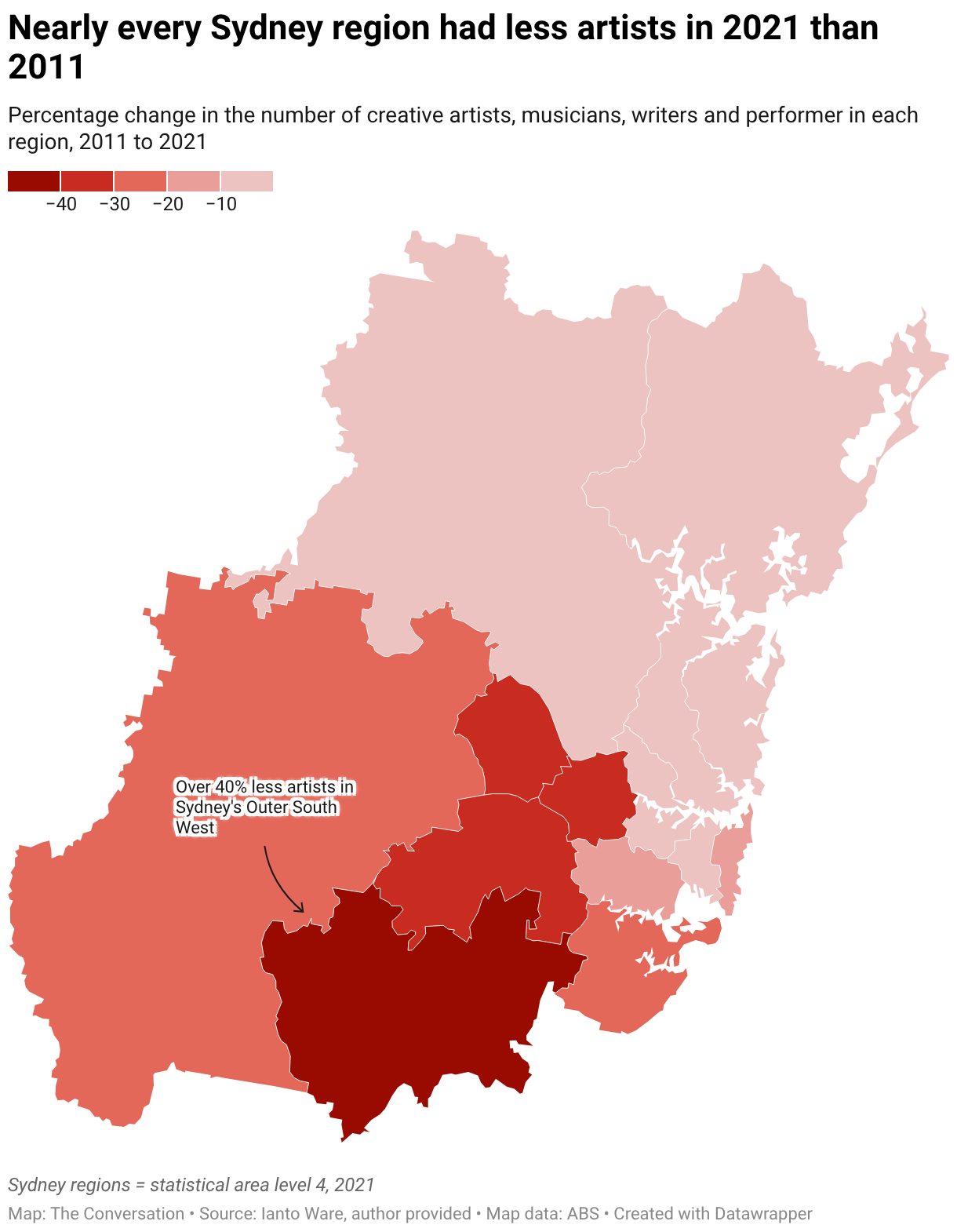 The artist population of Greater Sydney is shrinking – and becoming ...