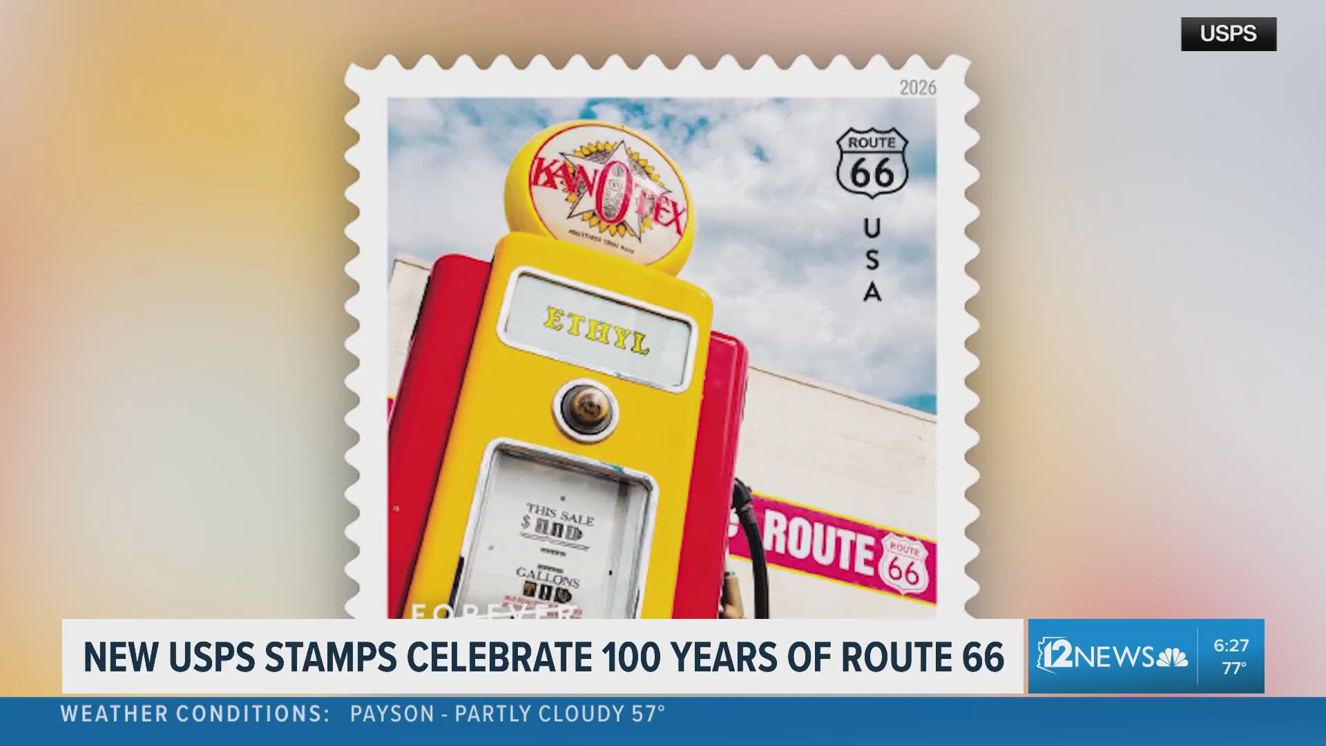 New USPS stamps celebrate 100 years of Route 66