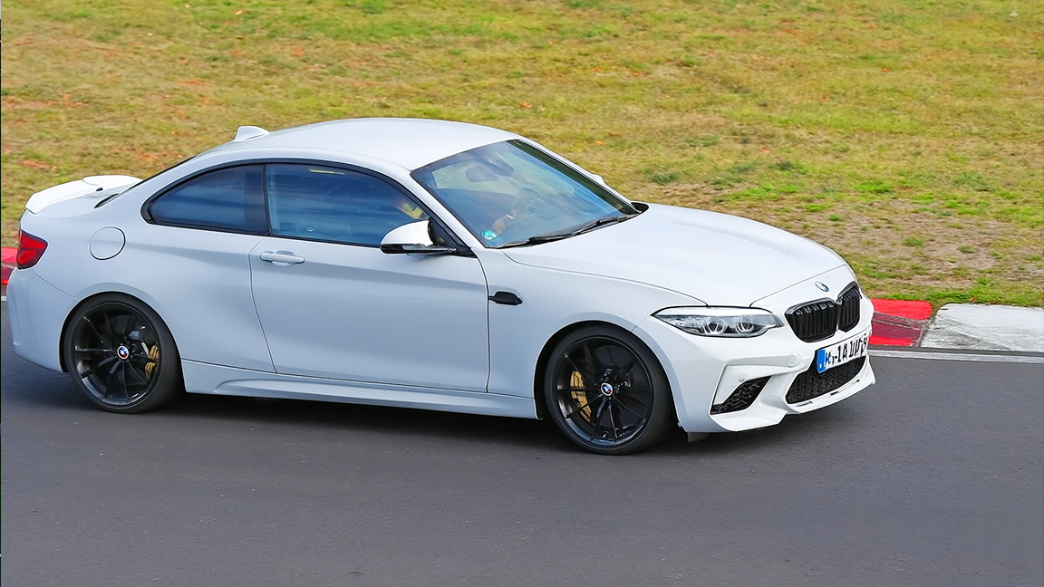 BMW M2 CSL prototype testing on race circuit