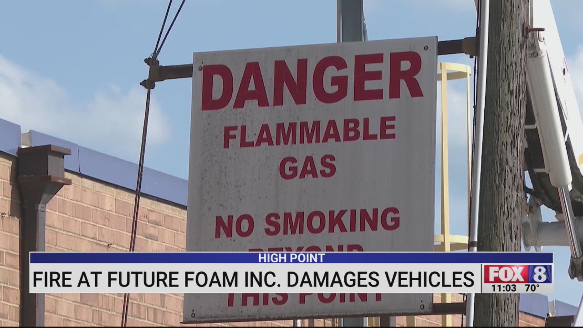 Fire at Future Foam, Inc. in High Point damages vehicles