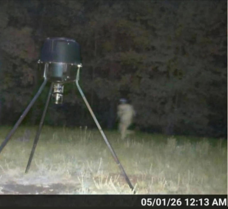 An image captured by a trail cam that is believed to show Craig Berry on May 1, 2026. / Credit: Stewart County Sheriff's Office
