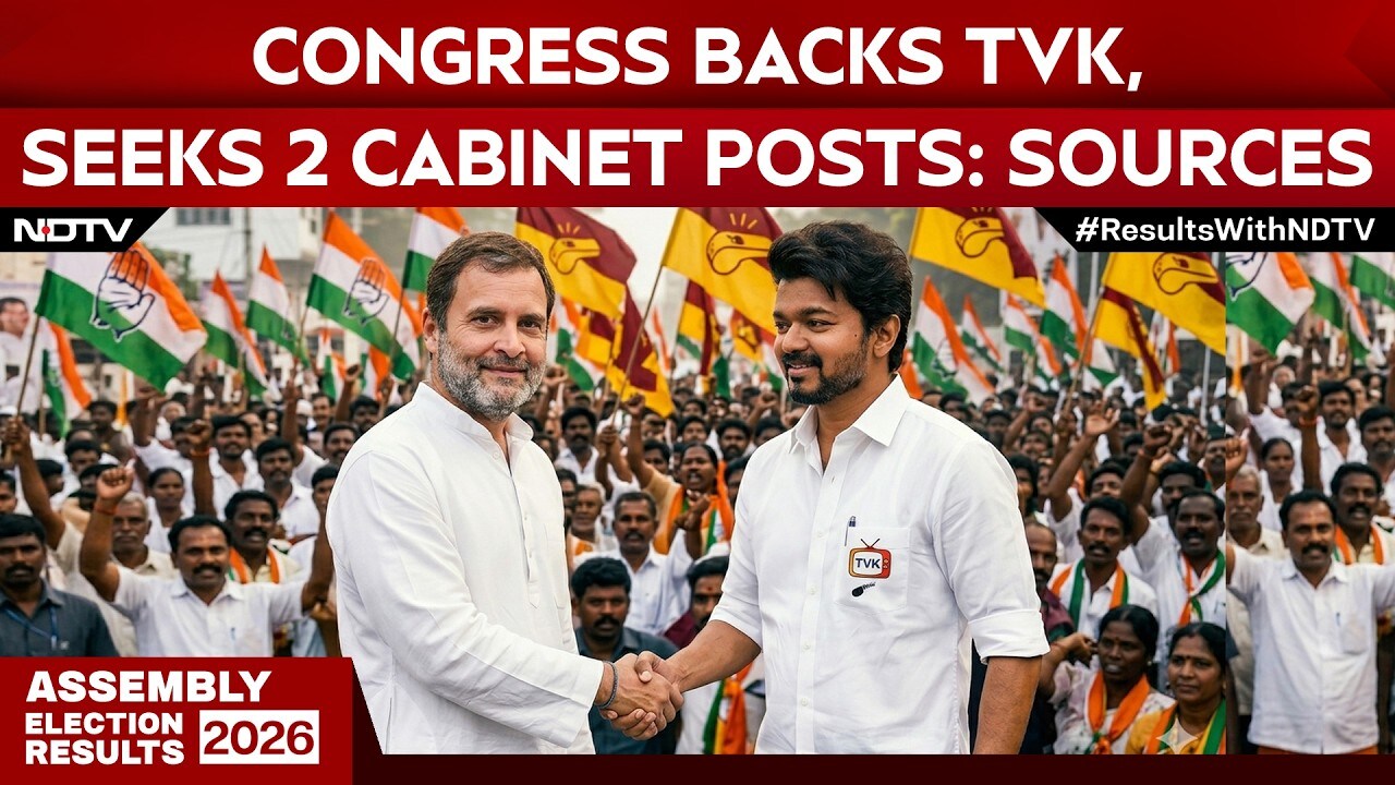 Congress Backs Vijay's TVK, Expects 2 Positions In His Cabinet: Sources