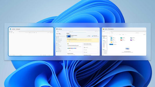 The Alt+Tab menu on Windows 11. 